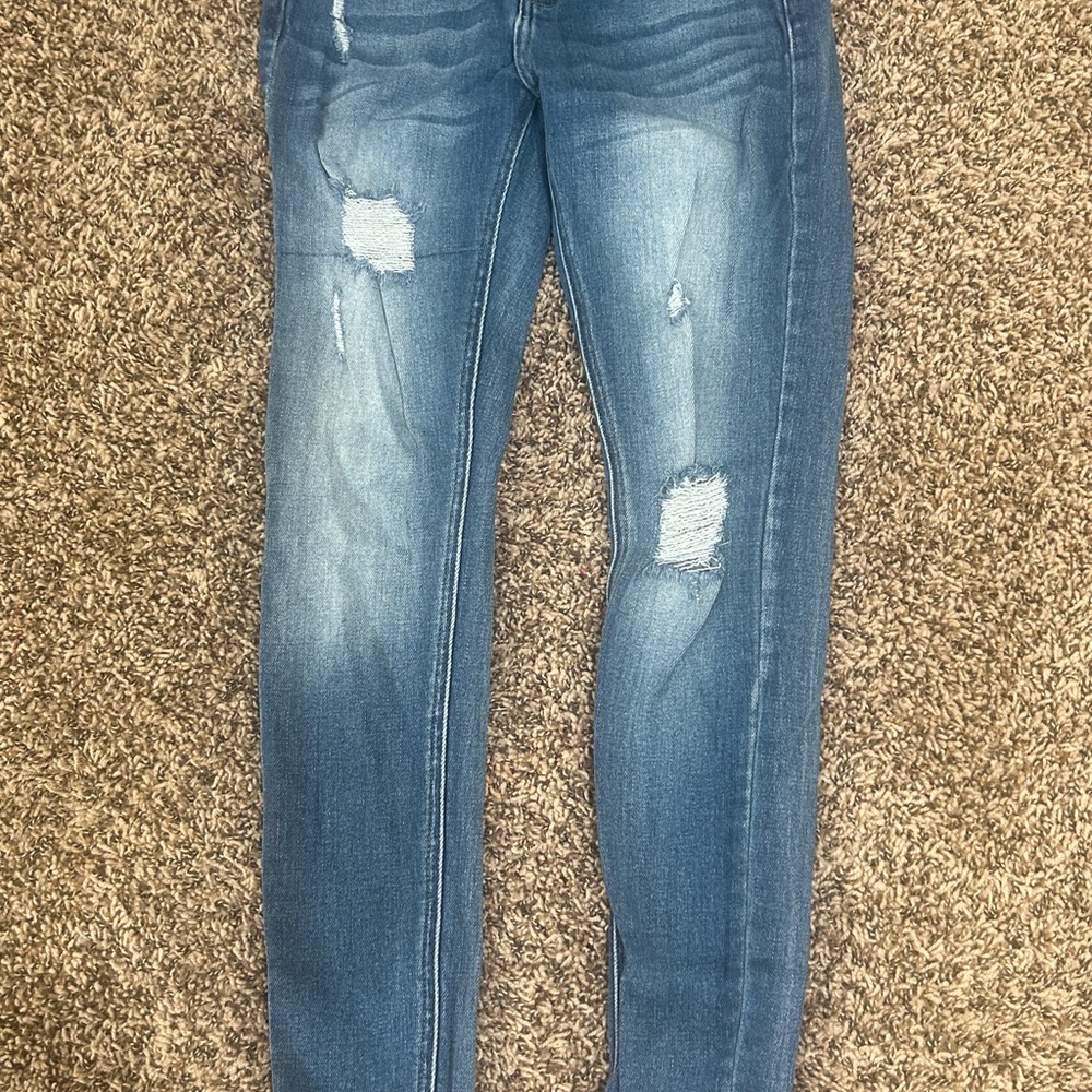 KanCan Distressed Light Blue Skinny Jeans